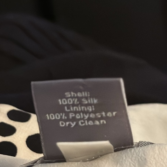 Ann Taylor ivory black polka dot sleeveless‎ 100% silk mid length dress Sz 0 - Picture 6 of 7